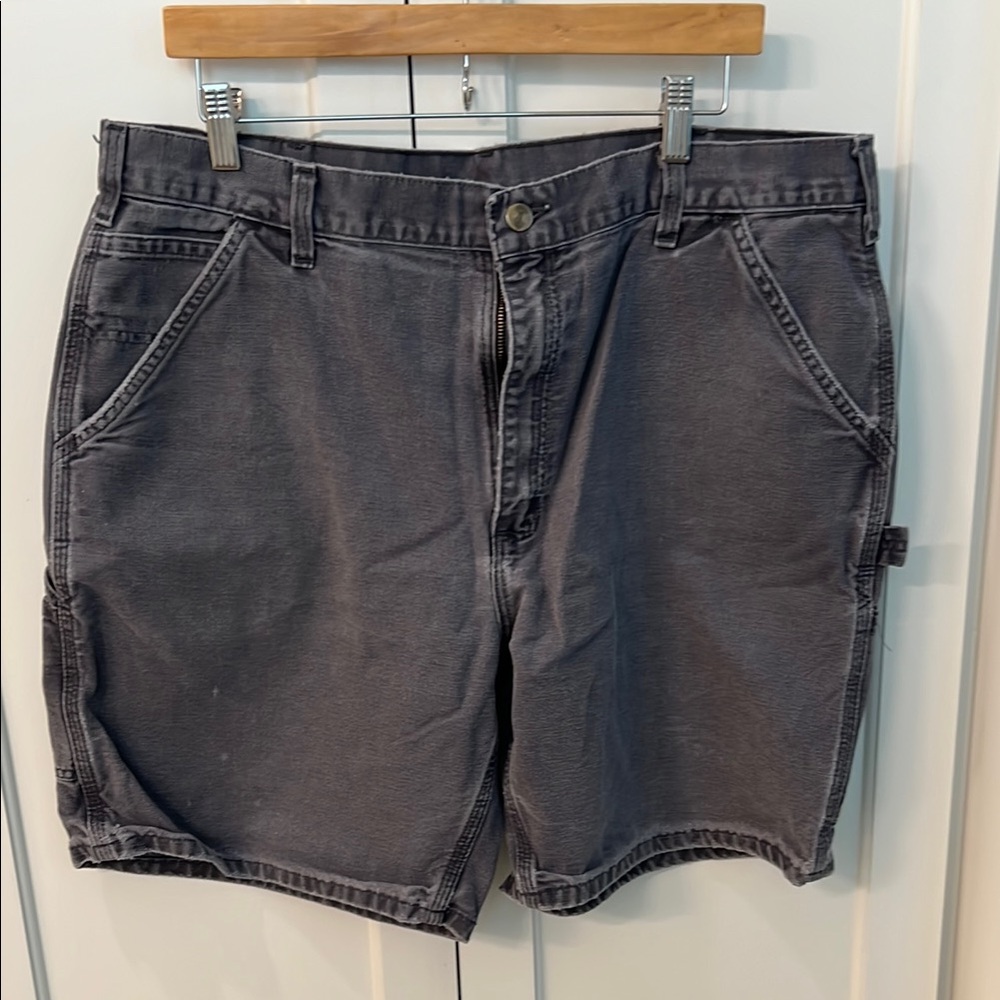Men’s Carhartt Gray-washed Cargo Shorts with Utility Details